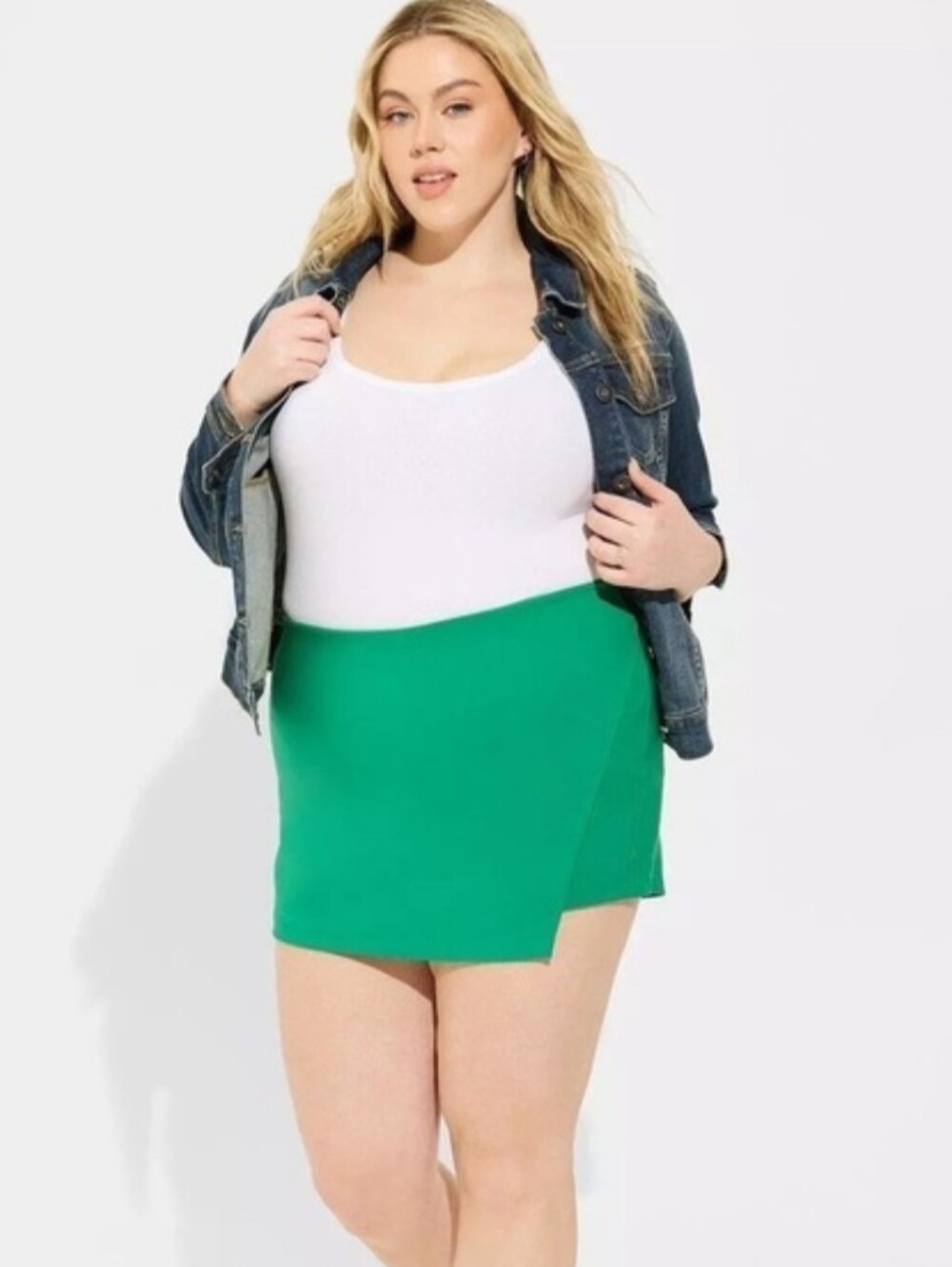 Torrid Bosphorus 3.5 Inch Pull-On Studio Refined Crepe HR Asymmetrical Skort 1X